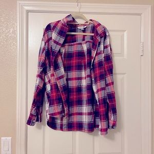Long sleeve plaid top